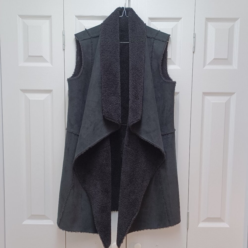 Sherpa Faux Suede Vest